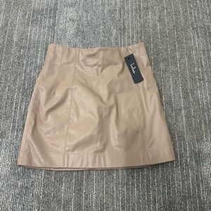 Lulu's Tan Leather Skirt